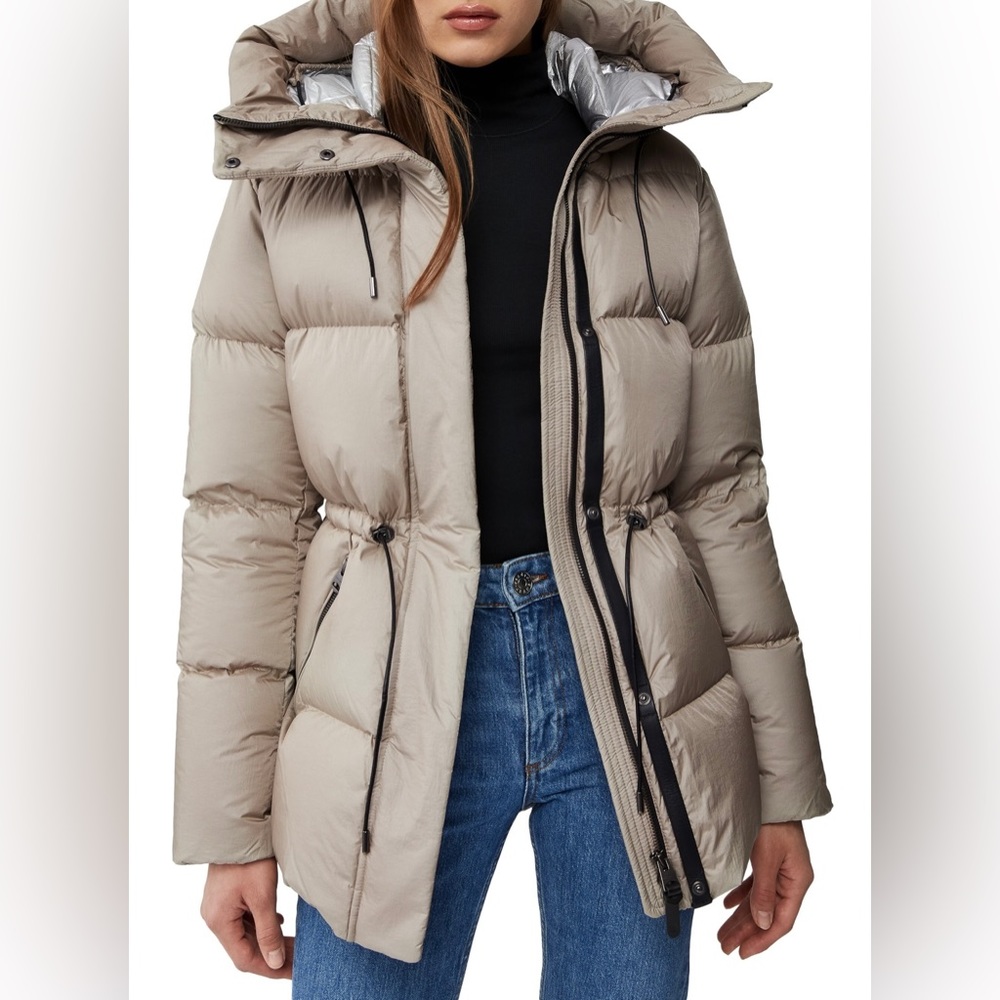 Mackage Freya Down Puffer Jacket Color Champagne Size XS